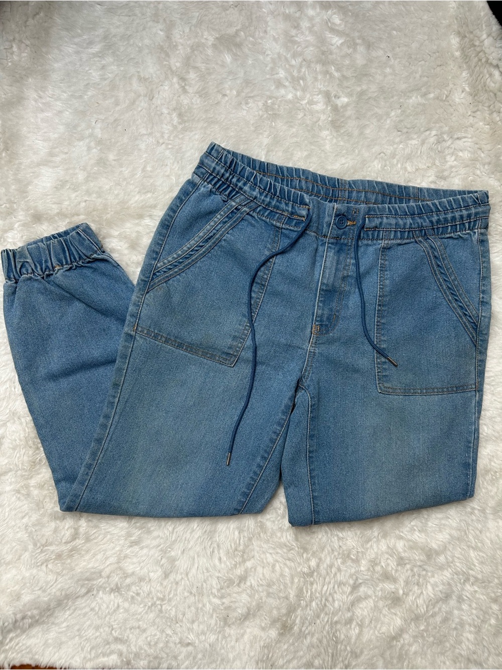 No Boundaries Blue Denim Jogger Pants